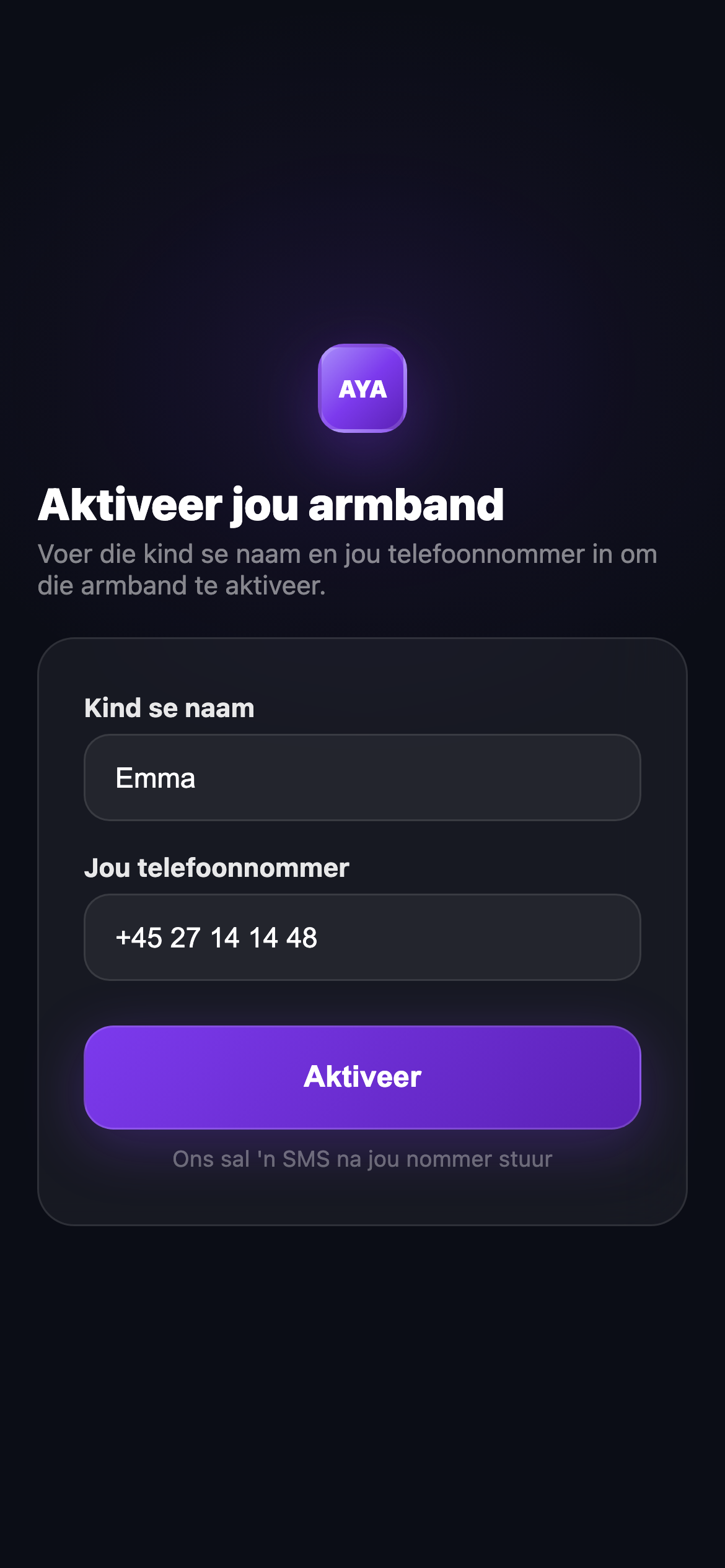 Aktiveer die armband