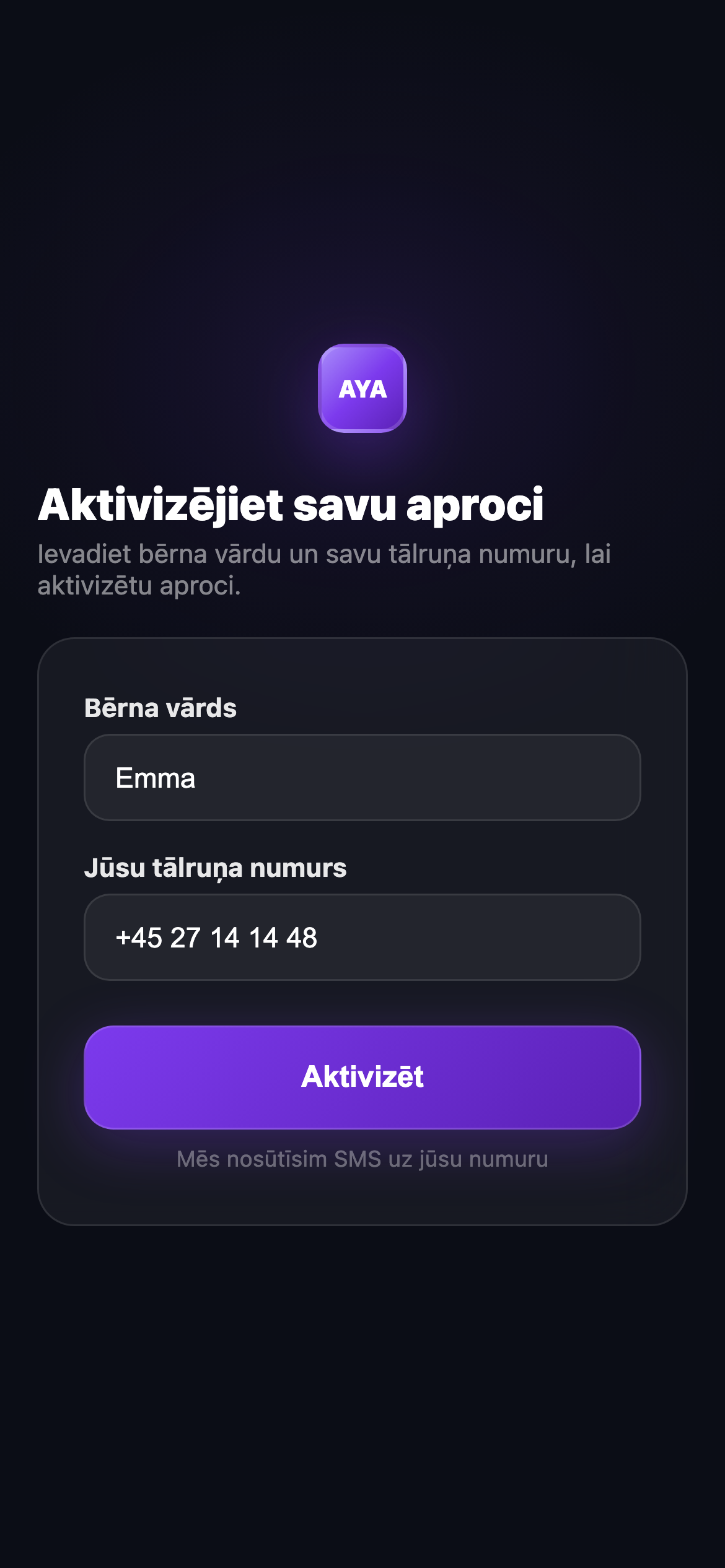Aktivizējiet aproci