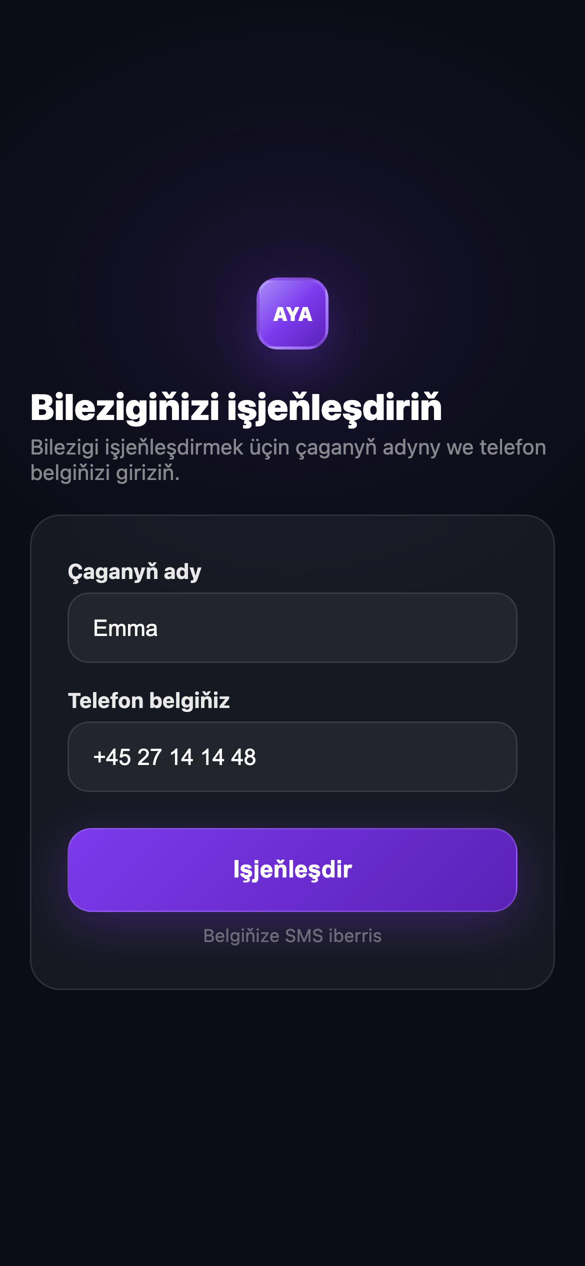 Bilezigi işjeňleşdiriň